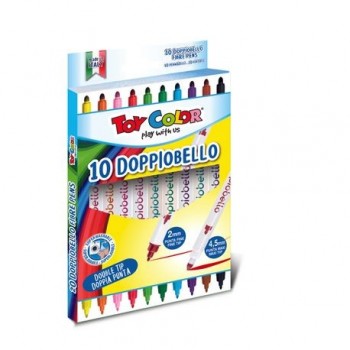 Carioci Toy Color Doppiobello, cu 2 capete, 10 culori