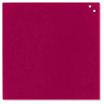 Tabla magnetica de sticla Naga, 45 x 45, rosu