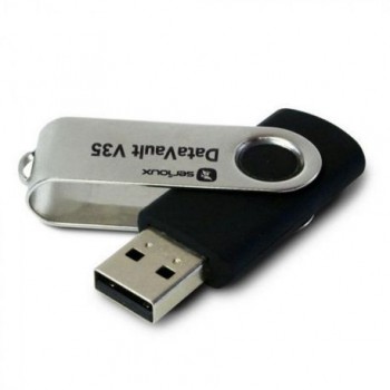 USB Flash Drive Serioux 16 GB DataVault V35, USB 2.0, black, swivel