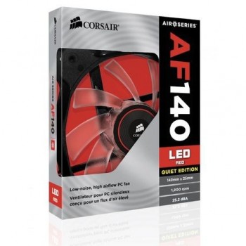 Cooler carcasa Corsair AF140 LED Red Quiet Edition High Airflow, 140x25mm, 3pin
