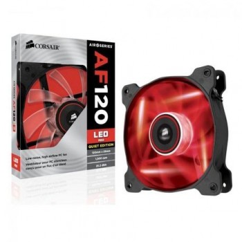 Cooler carcasa Corsair AF120 LED Red Quiet Edition High Airflow, 120x25mm, 3pin, Twin Pack
