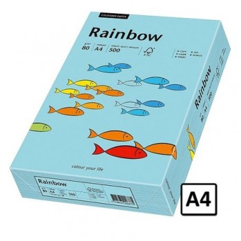 Hartie A4 Rainbow, 80 g/mp, 500 coli/top, albastru