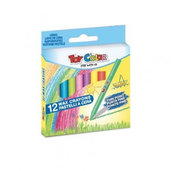 Creioane cerate Toy Color, 12 bucati