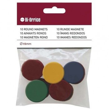 Magneti Bi-Silque, 10 bucati/set, diverse culori, 15 mm