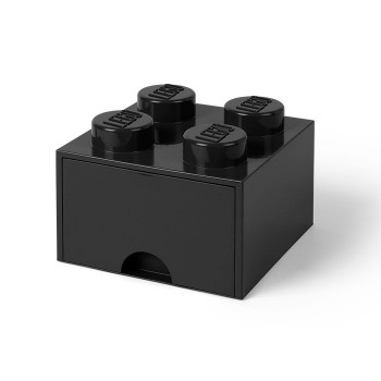 Cutie depozitare LEGO 2x2 cu sertar, negru (40051733)