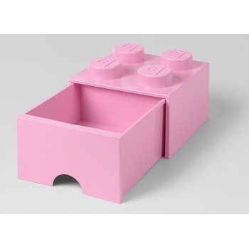 Cutie depozitare LEGO 2x2 cu sertar, roz (40051738)