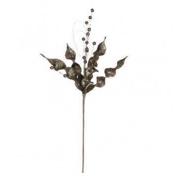 Decoratiune Edelman, frunze aurii, 60cm