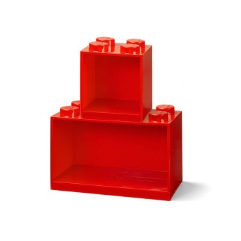 Set 2 rafturi Caramida LEGO - Rosu