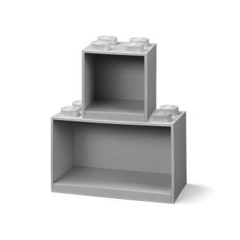 Set 2 rafturi Caramida LEGO - Gri