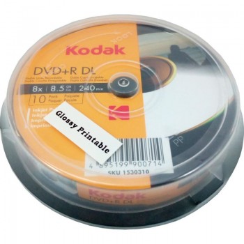 Blu-Ray Kodak full printabil Glossy, 8.5GB, 8x, 10 buc