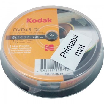 Blu-Ray Kodak full printabil Mat, 8.5GB, 8x, 10 buc