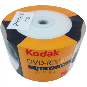 DVD-R Kodak full printabil Mat, 4.7GB, 16x, 50 buc