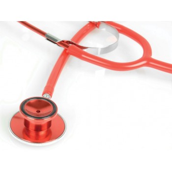 Stetoscop colorat cu capsula dubla Gima - Latex Free - rosu (51011)