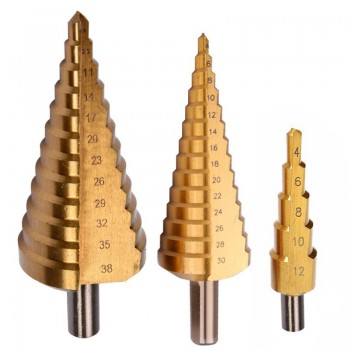 SET BURGHIE METAL HSS-TI CONICE IN TREPTE 4-38MM3P.