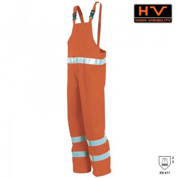 Pantaloni de lucru cu pieptar Hi-Viz 8435