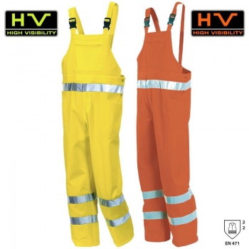 Pantaloni de lucru cu pieptar Hi-Viz 8435