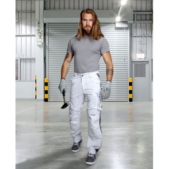 Pantaloni de lucru URBAN ALB H6483 in talie