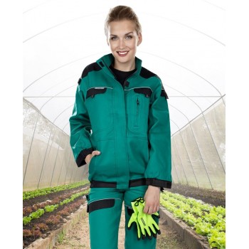 Jacheta de lucru PROFESIONALA COOL TREND WOMAN verde-negru H8193 