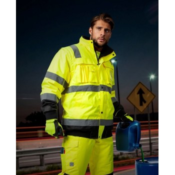Geaca reflectorizanta ARDON ® HOWARD + galben-negru H8227 