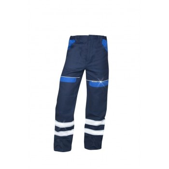 Pantaloni de lucru PROFESIONALI COOL TREND CU BENZI REFELECTORIZANTE BLEUMARIN H8931 