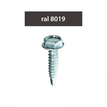 SURUBURI PERFORATOARE RAL8019-MAHONIU 4.8X28MM, 250/SET