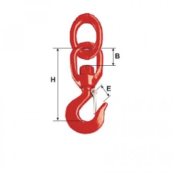 CARLIG ZINCAT SECURIZAT ROTATIV CU INEL 750KG24/22MM