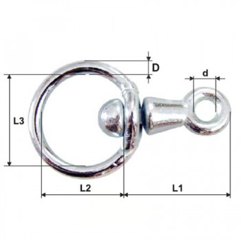 ARTICULATIE INELINEL/TIJA 6MM36X35MM9X43MM
