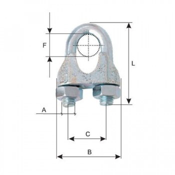 BRIDA FIXARE ZINCATA 10MM 19X35MM
