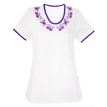 Bluza cu broderie mov