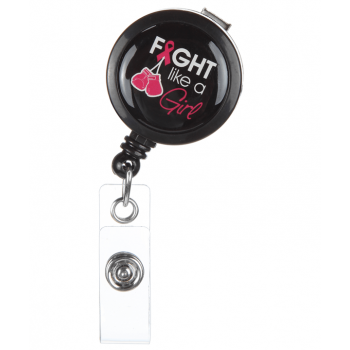 Ecuson retractabil 'Fight Like a Girl'