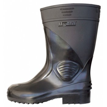 Cizme protecție apă-noroi S5 PVC negre, bombeu metalic 9005
