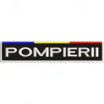 ECUSON POMPIERI TRICOLOR PENTRU PIEPT - NEGRU