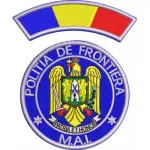 Emblema politia de frontiera romana IGPFR +  EMBLEMA TRICOLOR MANECA ( BRODATA CU ATA METALIZATA ARGINTIE )