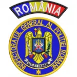Emblema INSPECTORATUL GENERAL AL POLITIEI ROMANE + EMBLEMA ROMANIA TRICOLOR