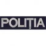 EMBLEMA FATA TRICOURI / VESTA TACTICA  / TINUTA NOUA - POLITIA ROMANA 14 CM  X 4 CM - Blue Navy
