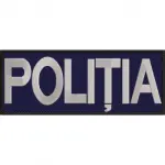 EMBLEMA SPATE VESTA TACTICA / TRICOURI / CAMASI / JACHETE / ETC. - POLITIA ROMANA 28 CM  X 10 CM - Blue Navy ( DIMENSIUNE PERSONALIZATA IN FUNCTIE DE NECESITATI / NEVOI )