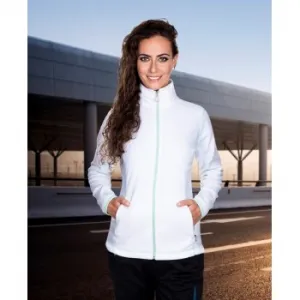 Hanorac de damă fleece FLORET ALB H6313