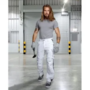 Pantaloni de lucru URBAN ALB H6483 in talie